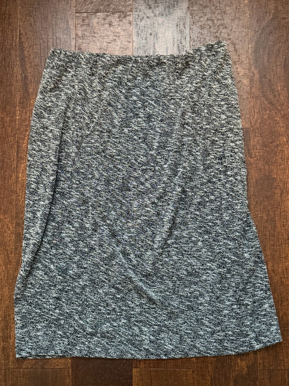 Heathered Gray Midi Skirt - Women's Comfortable Knit